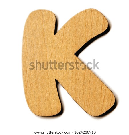 Letter K of the English alphabet