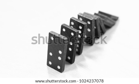 falling dominoes. the domino principle. the domino game.
 Royalty-Free Stock Photo #1024237078