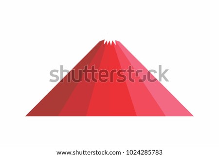 the triangle red logo design for active mountain