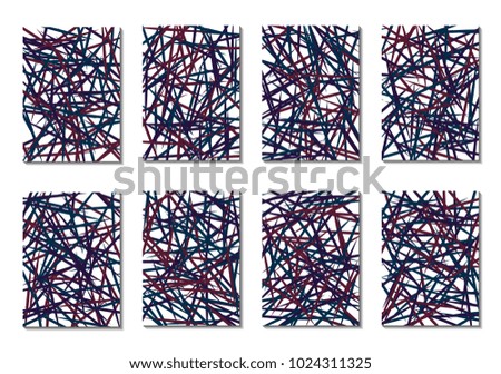 Dynamic Covers. Set of Abstract Vertical Backgrounds. Colorful Poster Design made with Clipping Mask. Editable Minimal Striped Backgrounds. Chaotic Grid of Colorful Stripes
