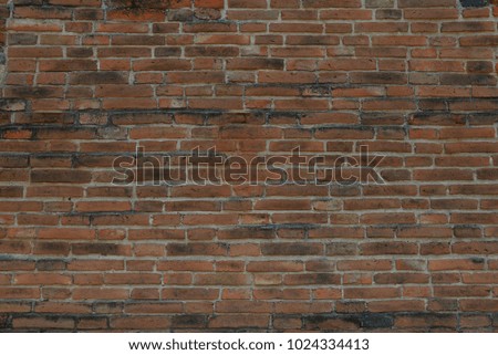 Old red brick walls.  Abstract texture background.