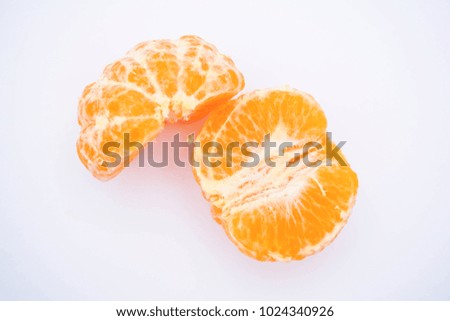 mandarin orange Tangerine yellow citrus fruit healthy Chinese New Year gift isolated on white background