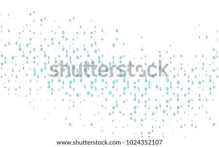 Light BLUE vector background with signs of numerals. Abstract illustration with colored algebra signs. The pattern can be used for school, grammar websites.