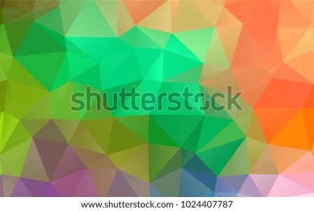 Light Multicolor, Rainbow vector low poly template. Shining colored illustration in a brand-new style. The elegant pattern can be used as part of a brand book.