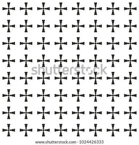 Black and White Seamless Ethnic Pattern. Vintage, Grunge, Abstract Tribal Background for Textile Design, Wallpaper, Surface Textures, Wrapping Paper