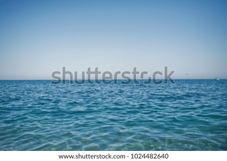 Fabulous photo of calm blue turquoise sea.