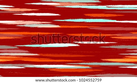 Stripes with Watercolor Grunge Brush Style Effect. Grungy Seamless Lines Pattern Design. Dyed Stripes in Watercolor Style. Packaging, Fabric Print Design Pattern.