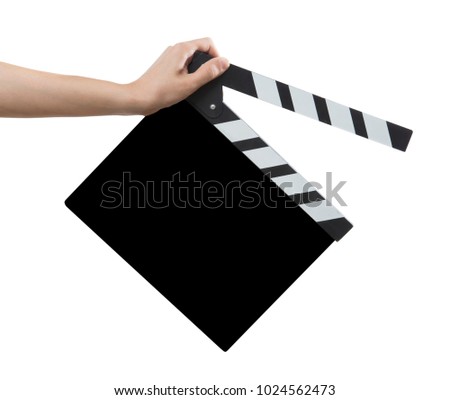 Hollywood Slate board in hand isolated