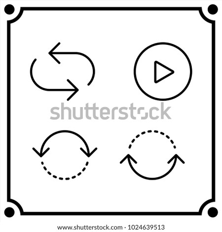 arrow set icon vector