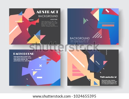 Original Presentation templates. Creative flyer and leaflet, presenting, banner, brochure covers. Horizontal a4 design