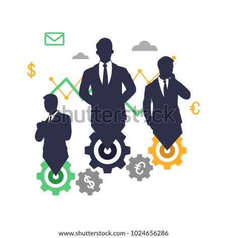 Businessman with opportunities. Business concept vector