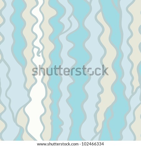 Seamless abstract hand-drawn vector pattern, waves hair background