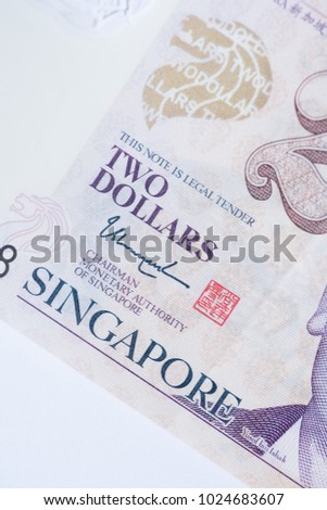 banknote singapore dollar