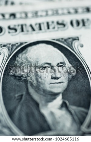 The one dollars isolated on white backround