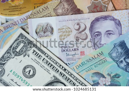 Multi currency note indicating world economy and critical fuel price