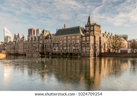 Binnenhof palace, place of Parliament in The Hague, of Netherlands