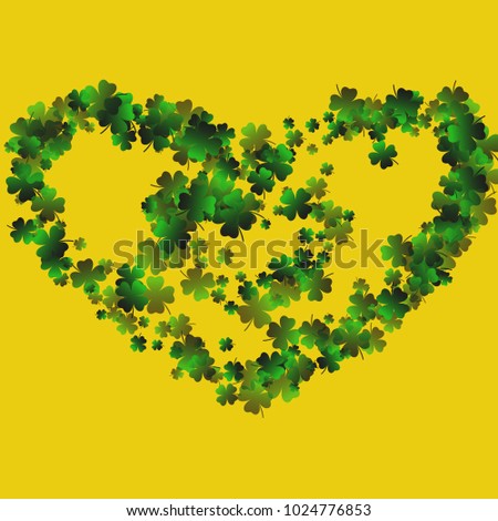 Clover leaf vector is a confetti which consist of many isolated elements. Stylish and beautiful clover clover leaf vector. Can be used as poster, border, background, wallpaper, card and etc