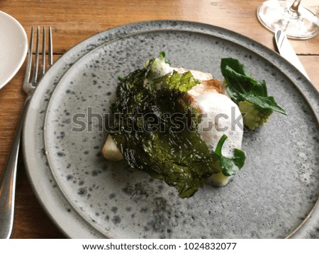 Fine Dining Halibut and Crispy Kale