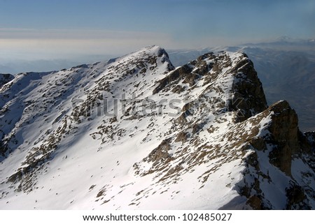Aladaglar Mountain Range, Nigde, Turkey. This picture was taken from the top of the Mount Eznevit.