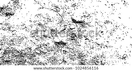 Grunge background black and white vector. Abstract texture of dust, dirt, stains