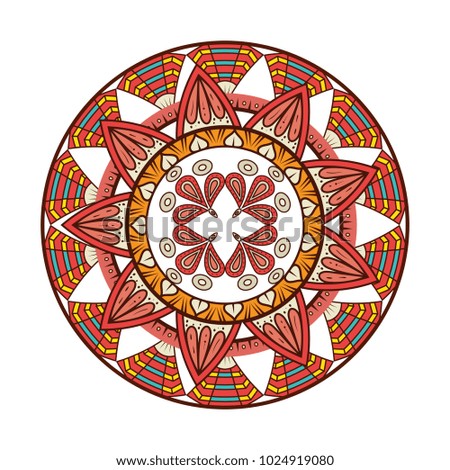 color mandala decorative icon