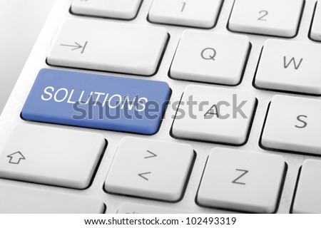 Wording Solutions on computer keyboard