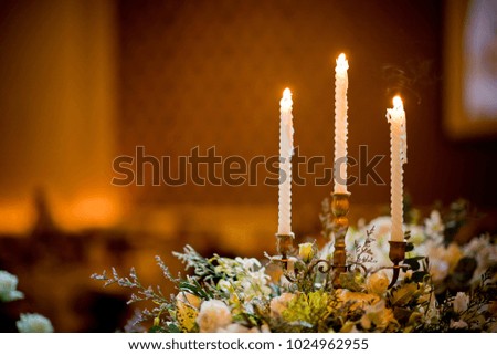 Candlelight in the dark
