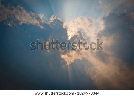 Light rays through clouds