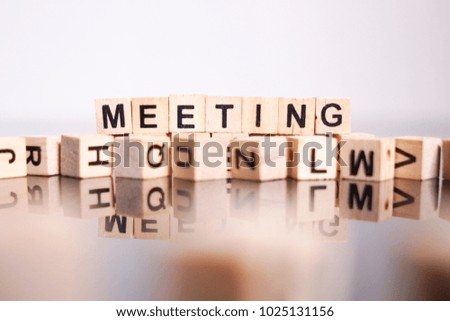 Meeting word cube on reflection