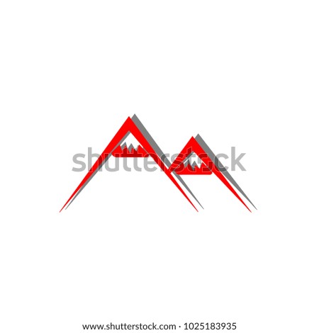 Mountains. 3D Icon