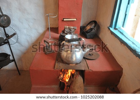 
the old wood-burning stove
