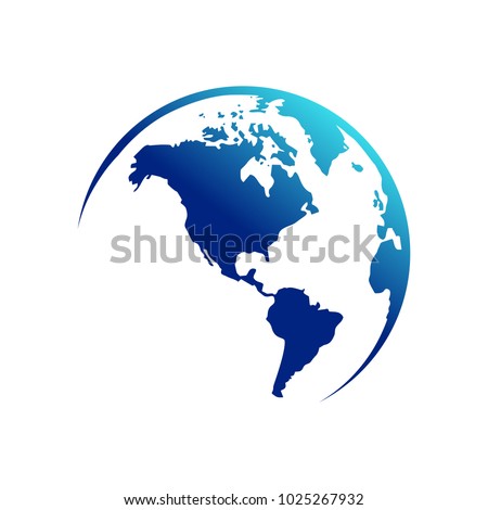America Continent Map Globe