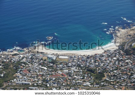 Top View from Table Mountain of Camps Bay Western Cape South Africa