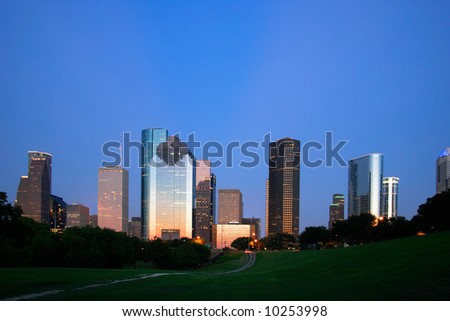 Houston, Texas Skyline at Dusk