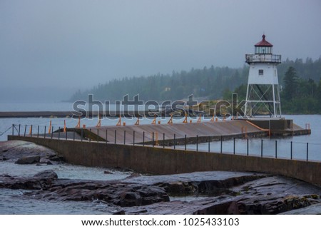 Light house old vintage fog rain storm ocean lake moody landscape background wallpaper lighthouse