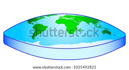 Illustration of the abstract cartoon flat globe. Elements of this image furnished by NASA. 