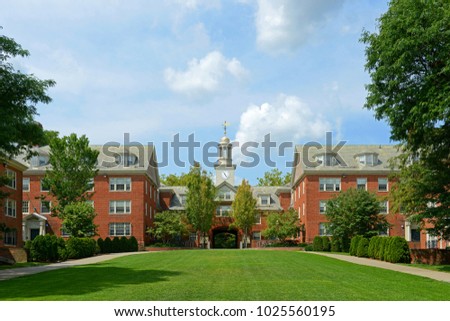 Wayland Hall in Brown University, Providence, Rhode Island, USA Royalty-Free Stock Photo #1025560195