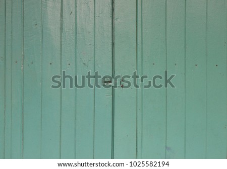Wood door for Thai school green color for background and texture.