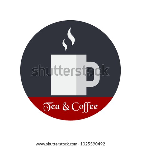 vector of a cup of coffee and tea icon sign