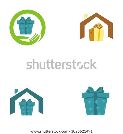 Set collection gift vector background
