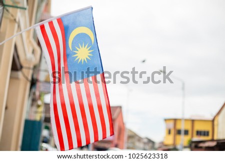 Malaysia flag wave in Penang ,George town