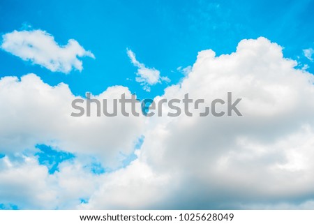 Clear blue sky with cloud space for text background