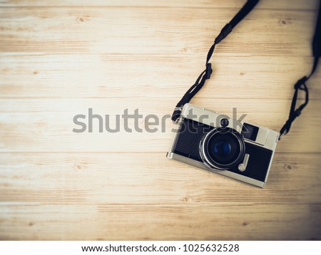 Empty copy space on classic natural wood background decorate with vintage hipster concept