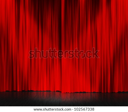 Red Curtain Stage Background Royalty-Free Stock Photo #102567338