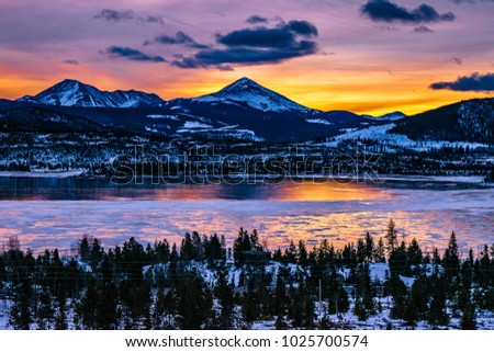 Sunrise in Breckenridge, Colorado Royalty-Free Stock Photo #1025700574
