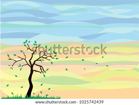 Leafless trees vector nature with Leaves Blowing in the Wind - Illustration
Autumn, Leaf, Tree, Falling, Wind