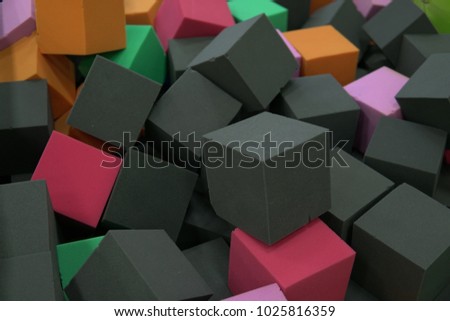 many soft square cubes texture background