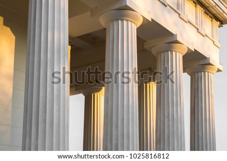Greek style pillars Royalty-Free Stock Photo #1025816812