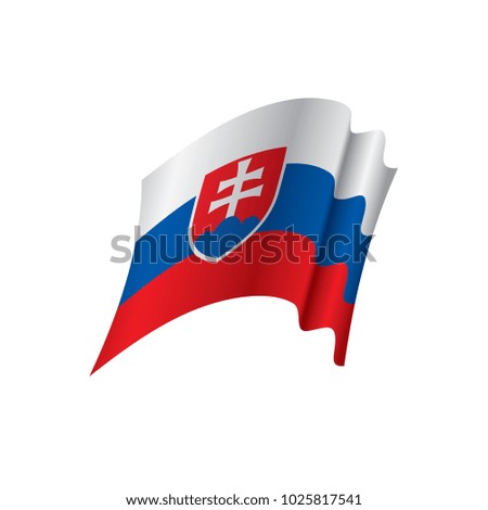 Slovakia flag, vector illustration on a white background