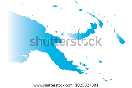 High detailed blue vector map – Departments of Papua New Guinea map
